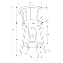  Monarch Pub Height Stool I 2398 IMAGE 5