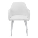  Monarch I 1190 Dining Chair - White/Chrome IMAGE 2
