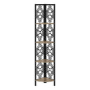  Monarch I 3621 62" Bookcase - Dark Taupe/Black IMAGE 1