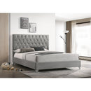  IFDC IF 5225 - 60 Queen Upholstered Platform Bed - Grey IMAGE 1