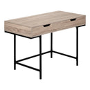  Monarch I 7555 Computer Desk - Dark taupe/Black Metal IMAGE 1