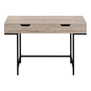  Monarch I 7555 Computer Desk - Dark taupe/Black Metal IMAGE 2