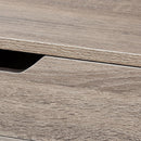  Monarch I 7555 Computer Desk - Dark taupe/Black Metal IMAGE 6