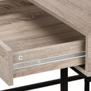  Monarch I 7555 Computer Desk - Dark taupe/Black Metal IMAGE 7