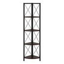  Monarch I 3645 60" Bookcase - Espresso/Black IMAGE 1