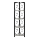  Monarch I 3647 60" Bookcase - Grey/Black IMAGE 1