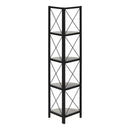  Monarch I 3647 60" Bookcase - Grey/Black IMAGE 3