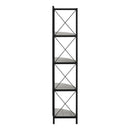  Monarch I 3647 60" Bookcase - Grey/Black IMAGE 4
