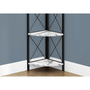  Monarch I 3651 60" Bookcase - White Marble/Black IMAGE 3