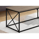  Monarch I 3786 Coffee Table - Dark Taupe/Black Metal IMAGE 3