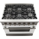  Forno Galiano Alta Qualita 36-inch Freestanding Gas Range with Convection Technology FFSGS6244-36WHT IMAGE 4