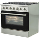  Forno Galiano Alta Qualita 36-inch Freestanding Gas Range with Convection Technology FFSGS6244-36BLK IMAGE 3