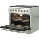  Forno Galiano Alta Qualita 36-inch Freestanding Gas Range with Convection Technology FFSGS6244-36BLK IMAGE 5