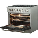  Forno Galiano Alta Qualita 36-inch Freestanding Dual Fuel Range with Convection Technology FFSGS6156-36BLK IMAGE 4