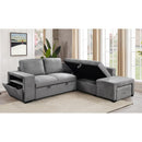  IFDC IF-9035 RHF Sectional Sofa Bed - Grey IMAGE 3
