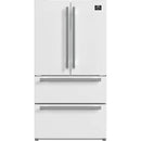  Forno 36-inch, 19.2 cu.ft. Counter-Depth French 4-Door Refrigerator with Internal Ice Maker FFRBI1820-36WHT IMAGE 2
