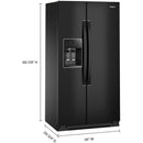  Whirlpool 36-inch, 21 cu. ft. Counter-Depth Side-by-Side Refrigerator with Water and Ice Dispenser WRSC5536RV IMAGE 8