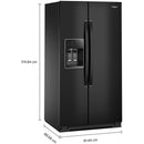  Whirlpool 36-inch, 28.7 cu. ft. Freestanding Side-by-Side Refrigerator with TruCool™ Temperature Management System WRSF5536RB IMAGE 8