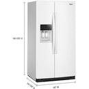  Whirlpool 36-inch, 28.7 cu. ft. Freestanding Side-by-Side Refrigerator with TruCool™ Temperature Management System WRSF5536RW IMAGE 8