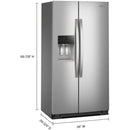  Whirlpool 36-inch, 20.85 cu. ft. Side-by-Side Refrigerator with Water and Ice Dispenser WRSC6536RZ IMAGE 8