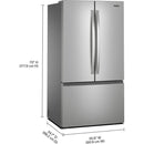 Whirlpool 36-inch, 31 cu. ft. Freestanding French 3-Door Refrigerator with Interior Ice Maker WRFF3136SZ IMAGE 6