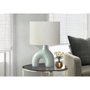 Monarch I 9664 25"H Table Lamp Green Ceramic / Ivory Shade IMAGE 1