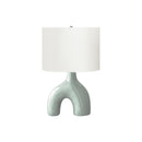 Monarch I 9664 25"H Table Lamp Green Ceramic / Ivory Shade IMAGE 3