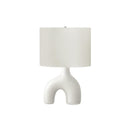 Monarch I 9665 25"H Table Lamp White Ceramic / Ivory Shade IMAGE 3
