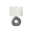  Monarch I 9667 24"H Table Lamp Grey Ceramic / Ivory Shade IMAGE 3
