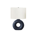 Monarch I 9670 24"H Table Lamp Blue Ceramic / Ivory Shade IMAGE 3