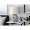 Monarch I 9675 26"H Table Lamp Grey Ceramic / Ivory Shade IMAGE 1