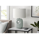 Monarch I 9678 26"H Table Lamp Green Ceramic / Ivory Shade IMAGE 1