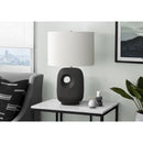 Monarch I 9680 26"H Table Lamp Black Ceramic / Ivory Shade IMAGE 1