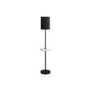  Monarch I 9691 62"H Floor Lamp Black Metal / Black Shade /Usb IMAGE 2
