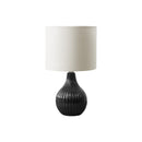 Monarch I 9775 17"H Table Lamp Black Ceramic / Ivory Shade IMAGE 2