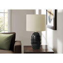 Monarch I 9790 17"H Table Lamp Black Ceramic / Beige Shade IMAGE 1