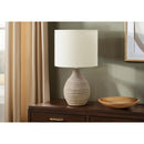 Monarch I 9846 17"H Table Lamp Brown Resin / Ivory Shade IMAGE 1