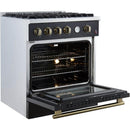  Forno 30-inch Freestanding Gas Range with Convection Technology FFSGS6277-30BLK IMAGE 7