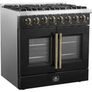  Forno 36-inch Freestanding Dual Fuel Range with True European Convection Technology FFSGS6356-36BLK IMAGE 6