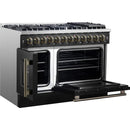  Forno 48-inch Freestanding Dual-Fuel Range with True European Convection Technology FFSGS6356-48BLK IMAGE 6