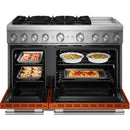  KitchenAid 48-inch. 6.3 cu. ft. Freestanding Commercial-Style Dual-Fuel Range with Griddle KFDD948SSC IMAGE 2