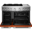  KitchenAid 48-inch. 6.3 cu. ft. Freestanding Commercial-Style Dual-Fuel Range with Griddle KFDD948SSC IMAGE 7