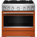  KitchenAid 36-inch, 5.1 cu. ft. Freestanding Commercial-Style Dual-Fuel Range with Even-Heat™ True Convection KFDS936SSC IMAGE 1