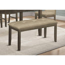  Monarch I 1379 44"L Bench - Grey/Brown Fabric Seat IMAGE 2