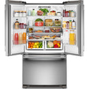  KitchenAid 36-inch, 25.2 cu. ft. Freestanding French 3-Door Refrigerator with Internal Water Dispenser KRFF136SPS IMAGE 2