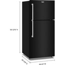  Maytag 30-inch, 19.3 cu. ft. Freestanding Top Freezer Refrigerator with EvenAir™ Cooling Tower MRTX5119SB IMAGE 6