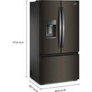  Whirlpool 36-inch, 22 cu. ft. French 3-Door Refrigerator with Water and Ice Dispensing System WRFC7036RV IMAGE 4