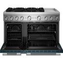 KitchenAid 48-inch. 6.3 cu. ft. Freestanding Commercial-Style Dual-Fuel Range with Griddle KFDD948SAG IMAGE 2