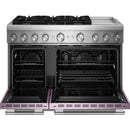  KitchenAid 48-inch. 6.3 cu. ft. Freestanding Commercial-Style Dual-Fuel Range with Griddle KFDD948SWF IMAGE 2