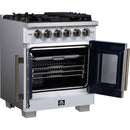  Forno 30-inch Capriasca Freestanding Gas Range with French Door FFSGS6460-30WHT IMAGE 4